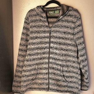 Stillwater Supply Co Womens Hooded Sweatshirt Sz XXL Heathered Black Zip Front